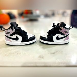 Pink and purple Jordan 1s